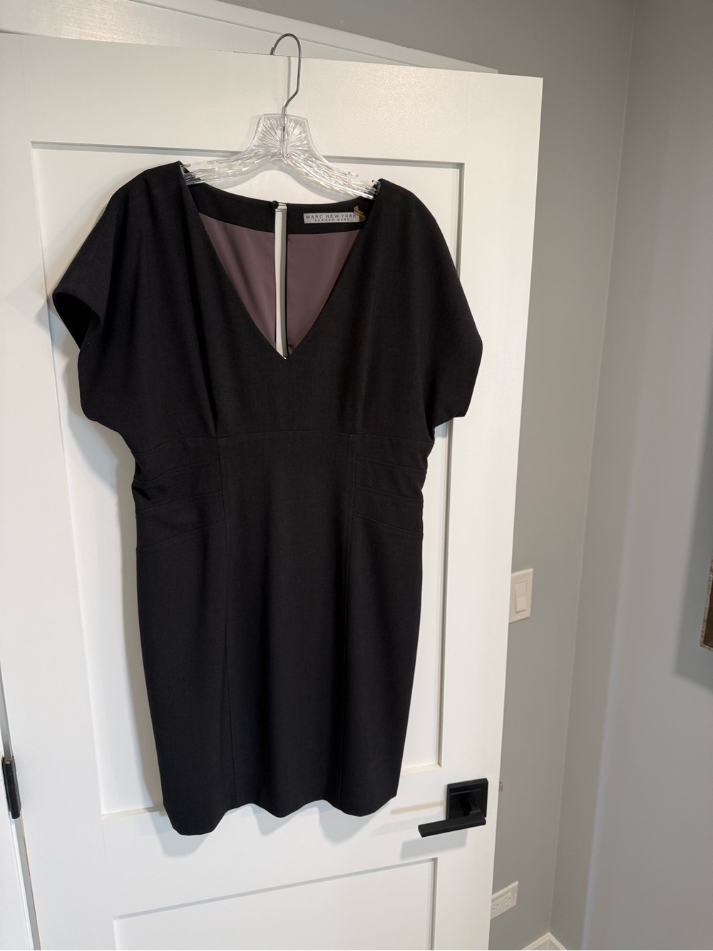 Marc New York Andrew Marc V-Neck Sheath Dress Size 12